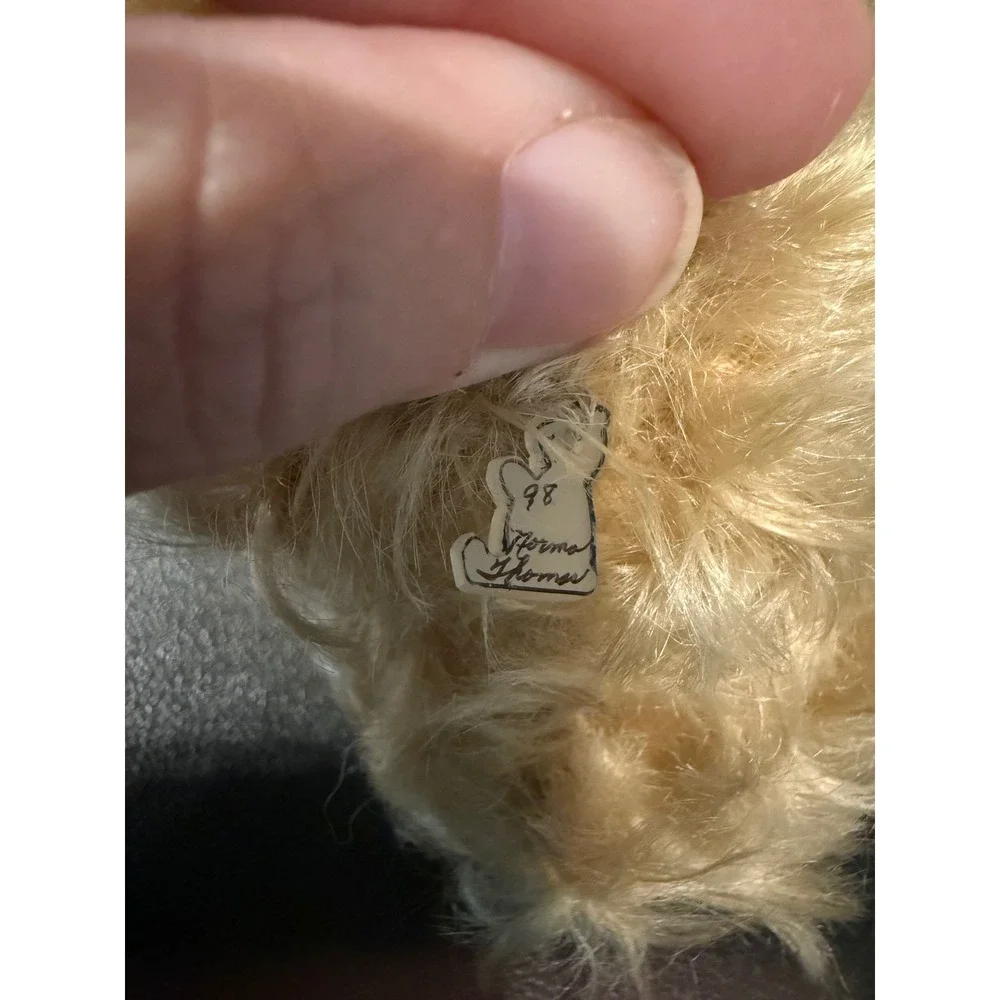 Norma Thomas 4 Inch Artist Teddy Bear Honey Blonde Shaggy Mohair 1998 Vintage
